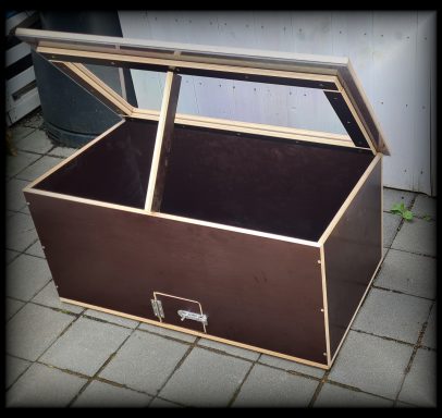 Acrylrahmendach, mit Tür